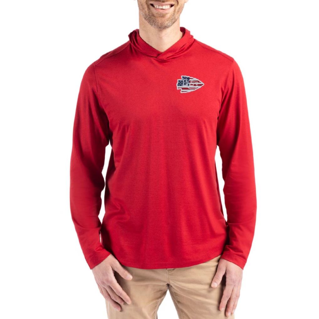 Men 2026 NFL Kansas City Chiefs Hooded long sleeved T-shirt red 001->kansas city chiefs->NFL Jersey